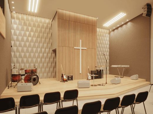 Projeto do púlpito da Igreja Batista Memorial da Posse
